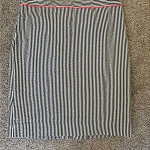 J Crew Seersucker Pencil Skirt